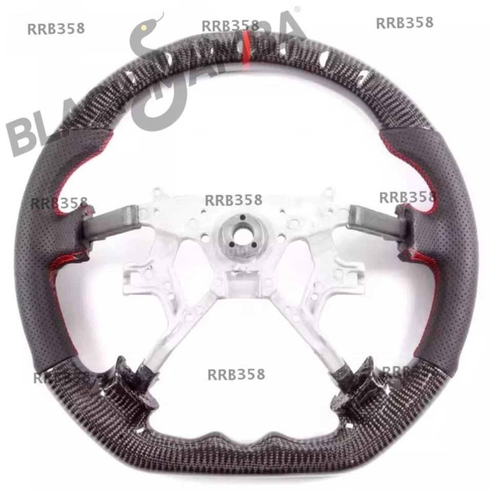 Real Carbon Fiber Steering Wheel Perforated For Nissan Patrol Y61 GR 1998-2016 Foto 4 de 4