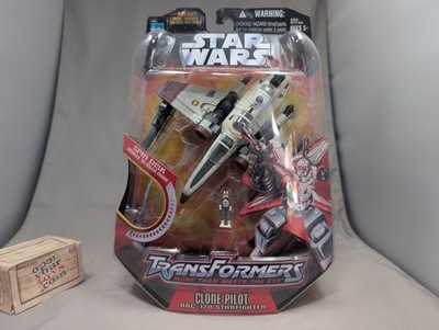 Brand New Star Wars Transformers Crossover Clone Pilot and ARC-170 Figure