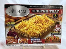 NEW Gotham Steel Copper Crisper Tray AIR FRY IN YOUR OVEN 2 Pcs AS SEEN ON TV