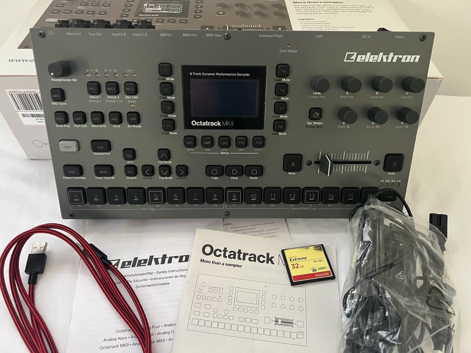 Elektron Octatrack MKII with NEW 32GB compact flash card