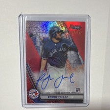 Topps 2019 Bowman's Best Rowdy Tellez Red Refractor Rookie Auto /10