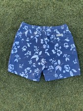 Fair Harbor Bayberry Swim Shorts Men's Large Blue Floral Lined Summer Beach
