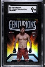 Sharabutdin Magomedov 2024 Topps Finest UFC SP RC Centurions Case Hit SGC 9