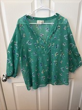 st johns bay womens Blouse XL EXCELLENT Shear And Light