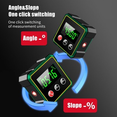 Digital Angle Finder Magnetic Protractor Laser Level Box Inclinometer Tool TL