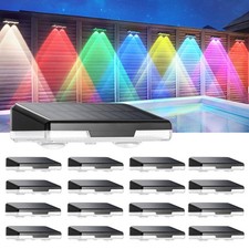 Solar Powered Door Fence Wall Light LED Outdoor Garden Up Down Railing Path Lamp