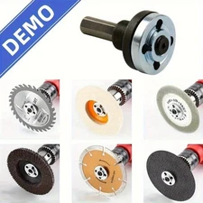 1Set 10mm Drill to Angle Grinder Adapter Rod Conversion Kit with Wrench - NEW