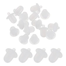 15pcs 6.35mm Audio Jack Port Duct Cover PC DVD Microphone Plugs Caps, Clear