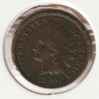 US Rare Old West 1880 Indian Head Penny Coin American Collection Shield Cent USA