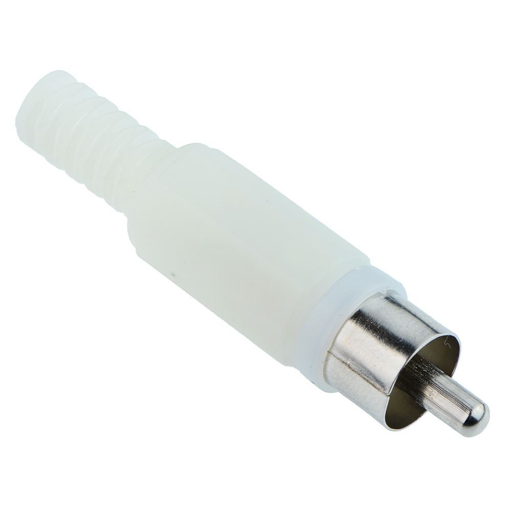 5 x White RCA Phono Plug Connector