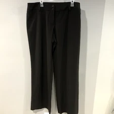 NWT AB STUDIO Pants Slacks Wide Leg Women’s Size 16 Mid Rise Professional - BRWN