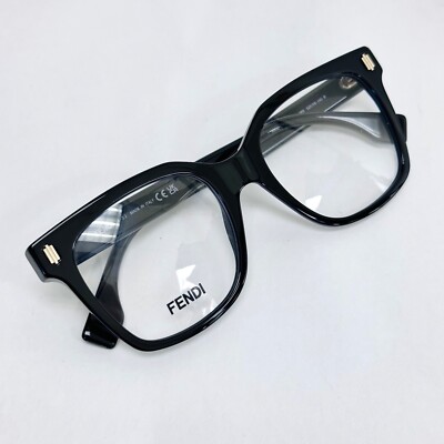 FENDI Authentic ROMA 50054 Black Logo Eyeglasses Optical