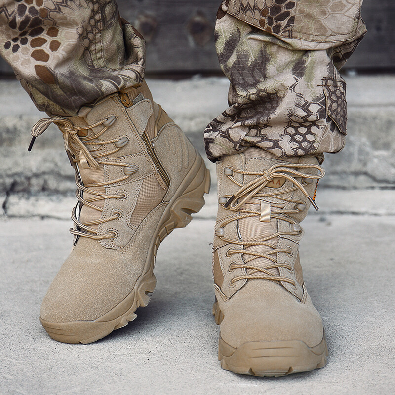US12 Mens High Top Military Tactical Boots Desert Army  display picture 2