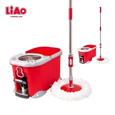 LIAO Tornado Spin Mop | 3-Wege Antriebssystem mit Edelstahleimer