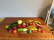 Large set of multicolor children's play fruit and vegetables excellent quality