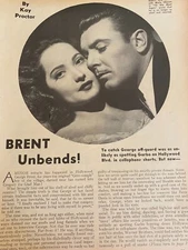 George Brent, Two Page Vintage Clipping, a