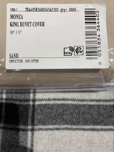 FRETTE MONZA KING DUVET COVER SATEEN SAND BEIGE NEW WITH TAGS - Picture 2 of 2