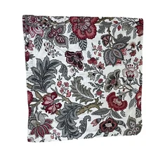 POTTERY BARN Euro Pillow Cover PALAMPORE FLORAL Red/Tan Linen/Cotton 30” Square