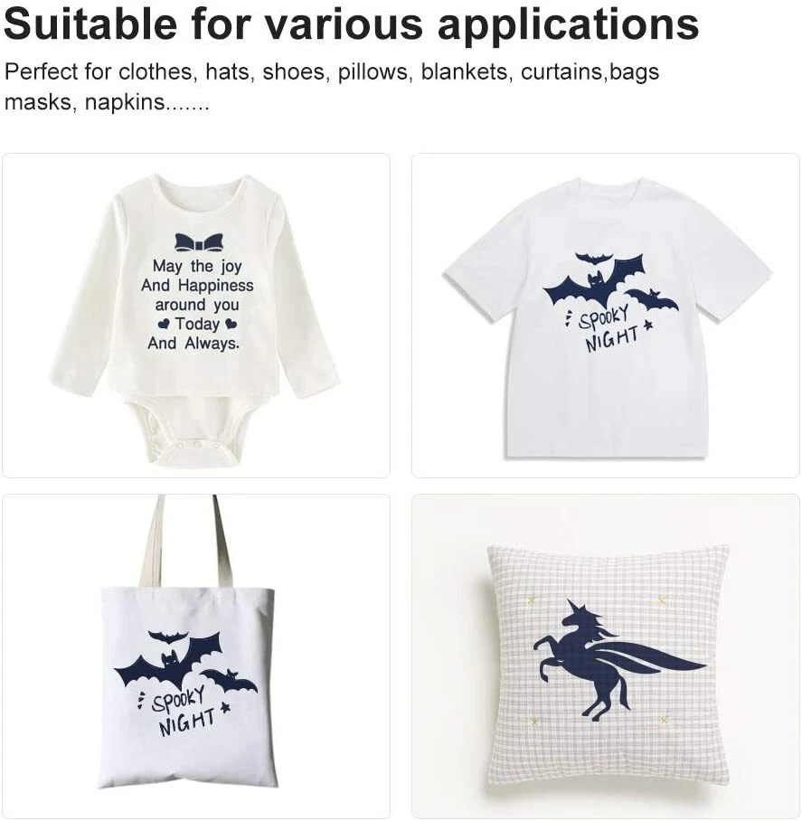 HTVRONT PU Heat Transfer Vinyl for T-Shirt HTV Iron on Vinyl Rolls for Cutting - image 3 of 4