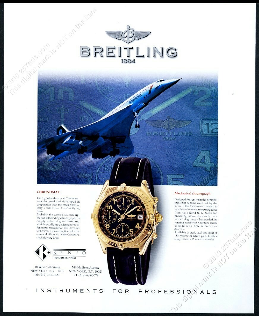 1996 Breitling Chronomat watch British Airways Concorde photo