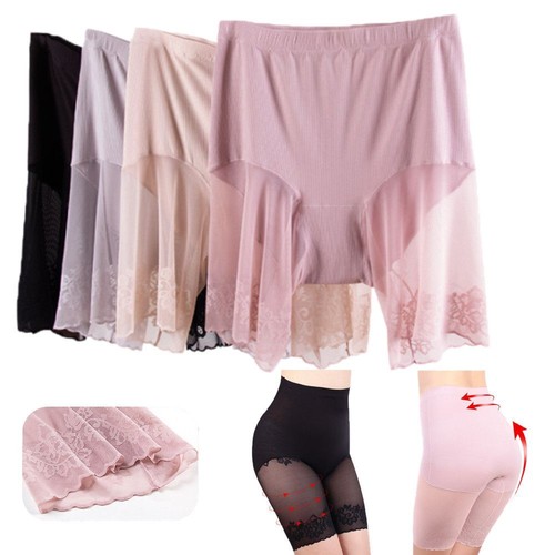 Anti Chafing High Waist Sexy Lace Women's Shorts Ladies Underwear Safety Pants eBay