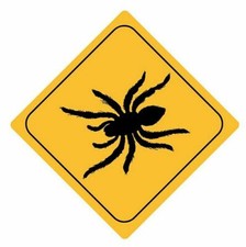 Aufkleber Sticker Achtung Spinne Autoaufkleber