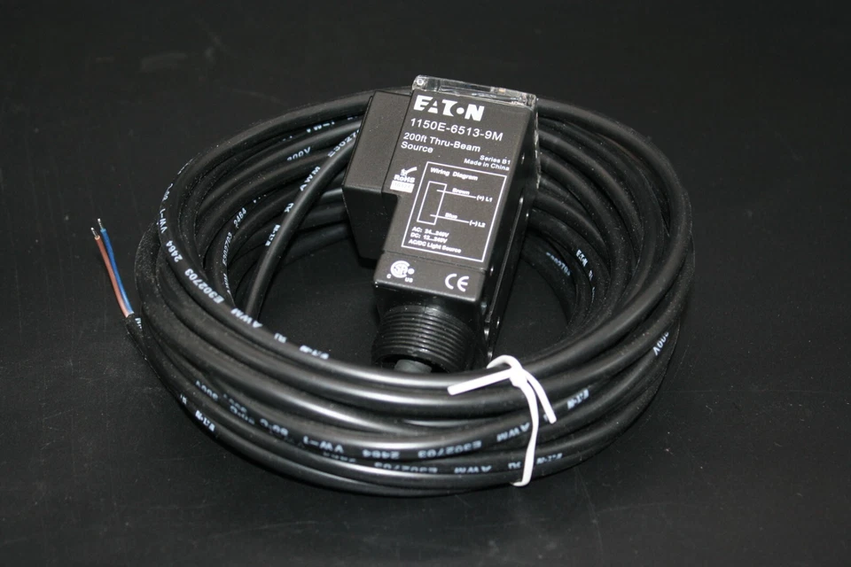 One (1) Eaton 1150E-6513-9M Thru-Beam Detector Photoelectric Sensor 9M Cable NEW - Image 2 of 4