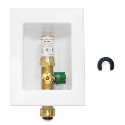 EFIELD Ice Maker Box ,1/4 Turn Valve ,1/2'' Push fit Inlet/Copper Hammer Arrestor