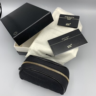 Montblanc 106530 Starisma Pamina Italian Woven Fabric Cosmetic Pouch New in Box