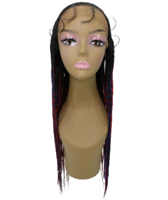 LUXLUXE Aina Straight 29 Inch Long 13X5 Hand-Tied Lace Braided Wig BLT-0133