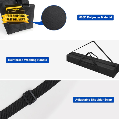 Tripod Carrying Case - 30 Inch 600D Oxford Tripod Bag with Shoulder Straps and D - Picture 4 of 7