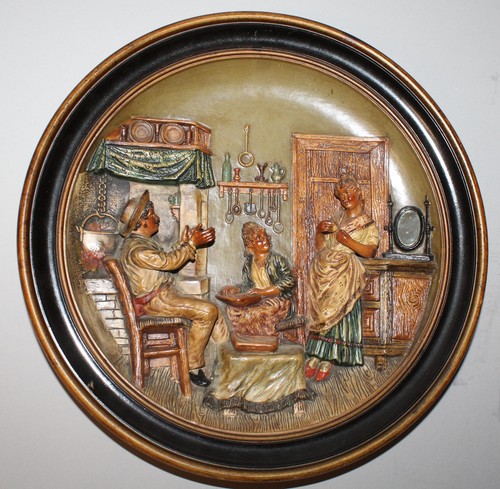 Austria Musterschutz Plaque – Johann Maresch No. 5266 – Interior Scene – - Picture 1 of 8