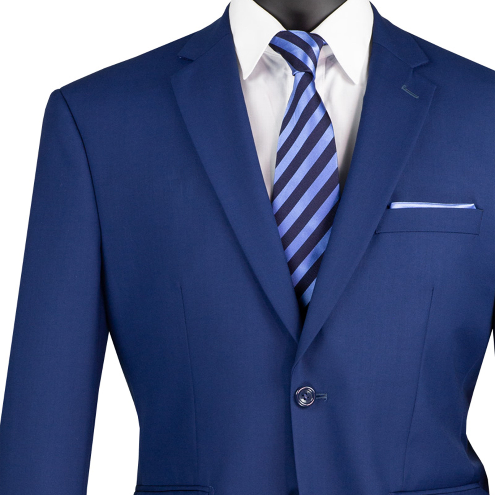 Vinci Men's 2 Piece Wool Feel Executive Suit - with Adjustable