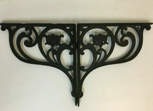 Art Nouveau Iron/Cast iron Antique Brackets Rods