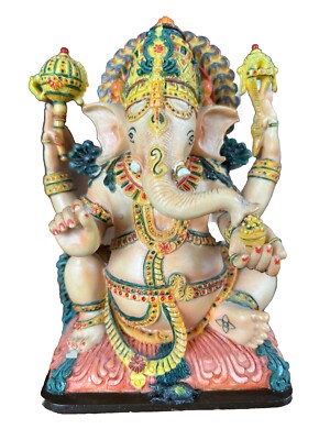 5.5'' God Shri Ganesha Sitting Idol Vinayak Statue Ganpati Figurine Sculpture2001