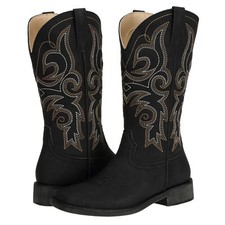 Tall Cowboy Boots for Women Cowgirl Boots Western Boots Ladies Block Heel Wide