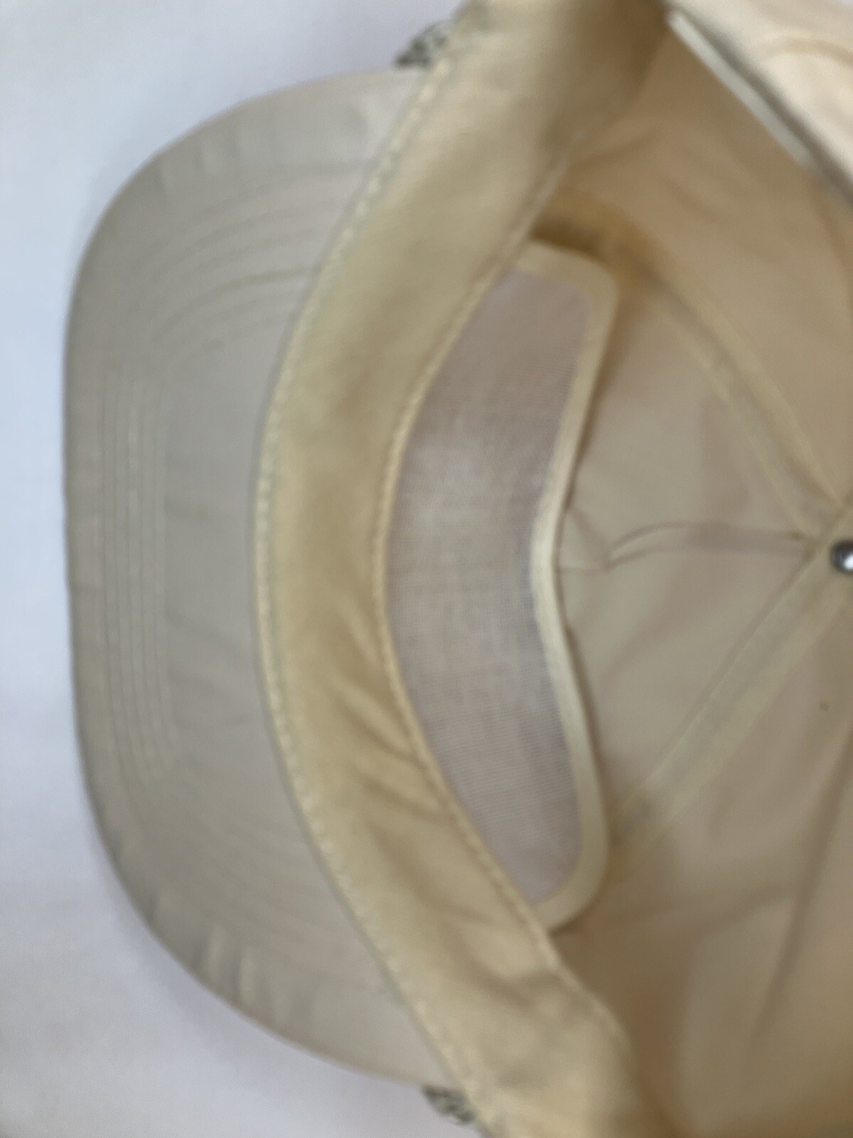 Vintage Five Oaks Adjustable Zipper back Trucker Golf Hat Cap Tan by Otto