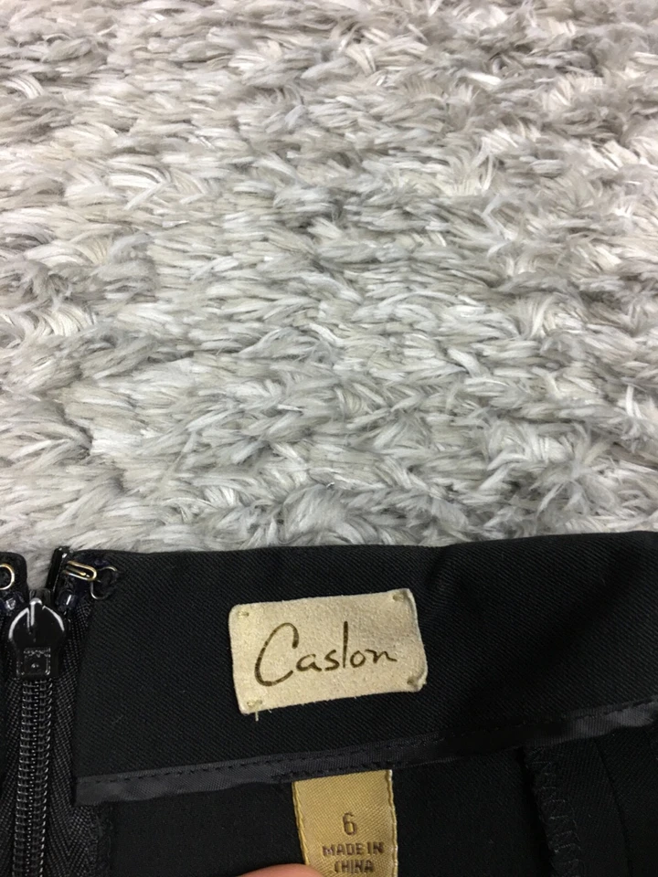 Pantalones de vestir Caslon tiro alto pierna recta para mujer talla 6 negro estilo 40917 Foto 4 de 4