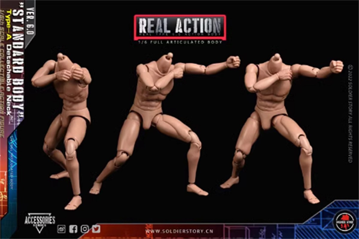 1:6 scale Soldier Story Ver. 6.0 Male Body A Detachable Neck