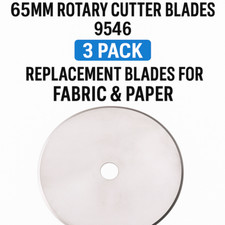 Fiskars 65mm Rotary Cutter Blades   3 Pack Replacement for Fabric Cutting
