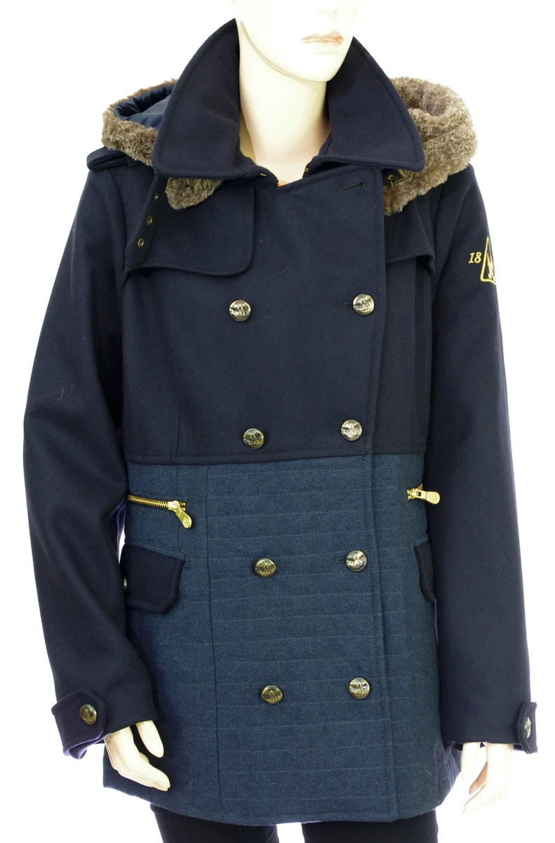 Manteau caban officier GAASTRA GOLETTA veste femme navy bleu
