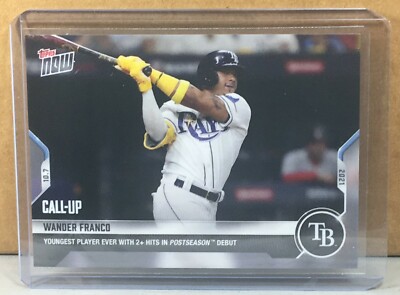 2021 TOPPS NOW #924 WANDER FRANCO TAMPA BAY RAYS Call-Up Postseason PR 1662