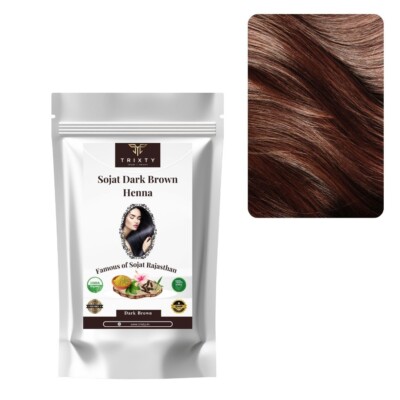 Kräuter- Dunkelbraun Henna Pulver Haarfarbe Farbstoff Plat Basis Usda Certified