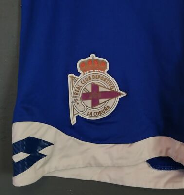 MENS LOTTO FC DEPORTIVO LA CORUNA SHORTS PANTALONES FOOTBALL