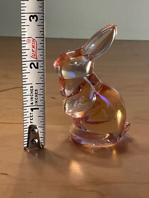 フェントン ９５周年記念限定生産 ピンクイリデセントガラス ミニうさぎ VTG 95th Anniversary Fenton Glass Pink Iridescent Bunny Rabbit