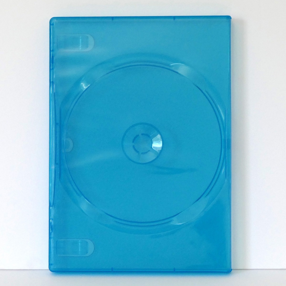 10 (TEN) Clear BLUE Single DVD Cases Standard 14mm Color