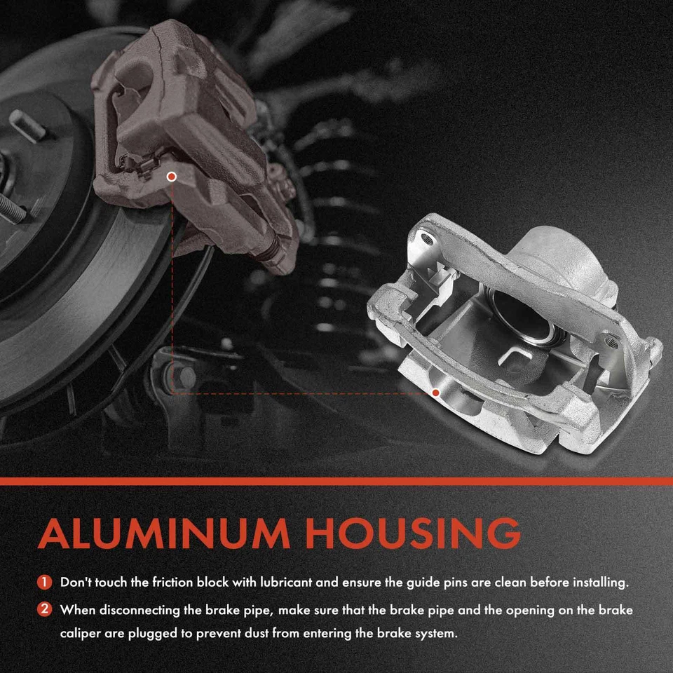 6x Pinza de freno delantera y pastillas de freno para Toyota Camry Avalon 2008-2018 Lexus ES350 Foto 4 de 4