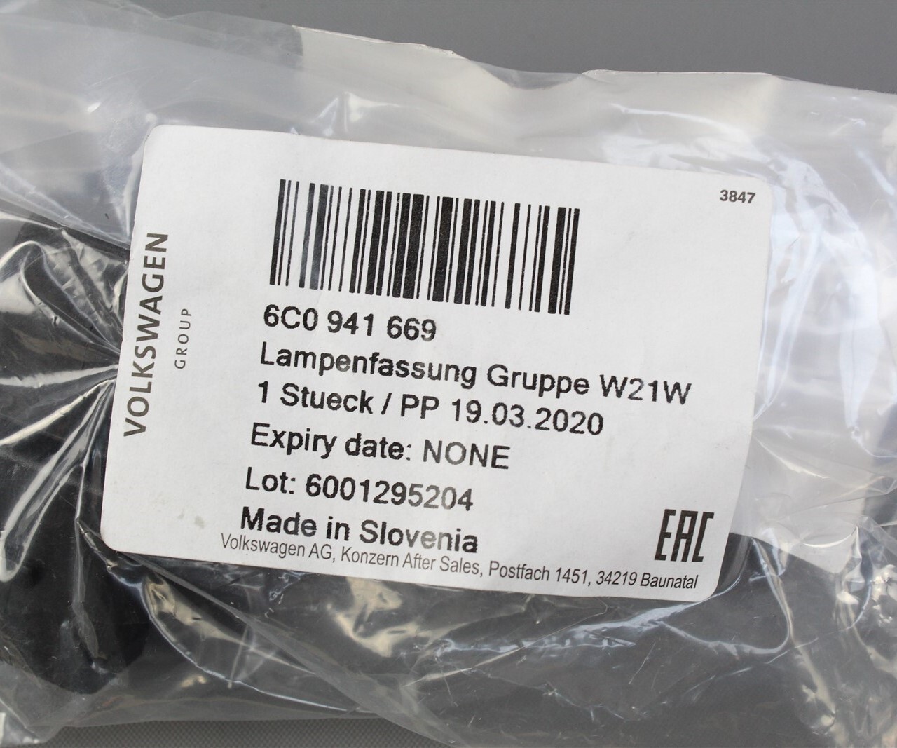 Genuine VW Polo 6C Passat B8 DRL daytime running light bulb holder