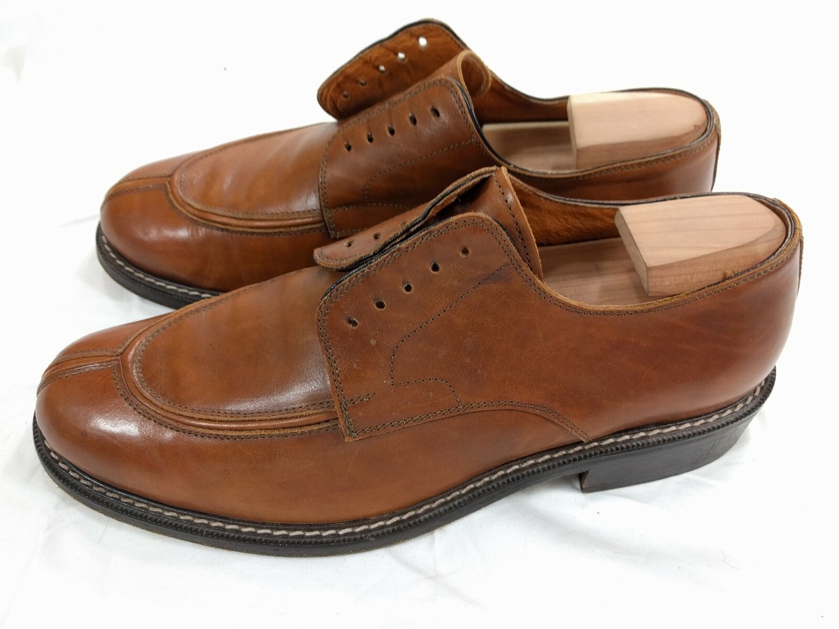 Johnston Murphy E Collection Brown Leather Split Toe Dress 