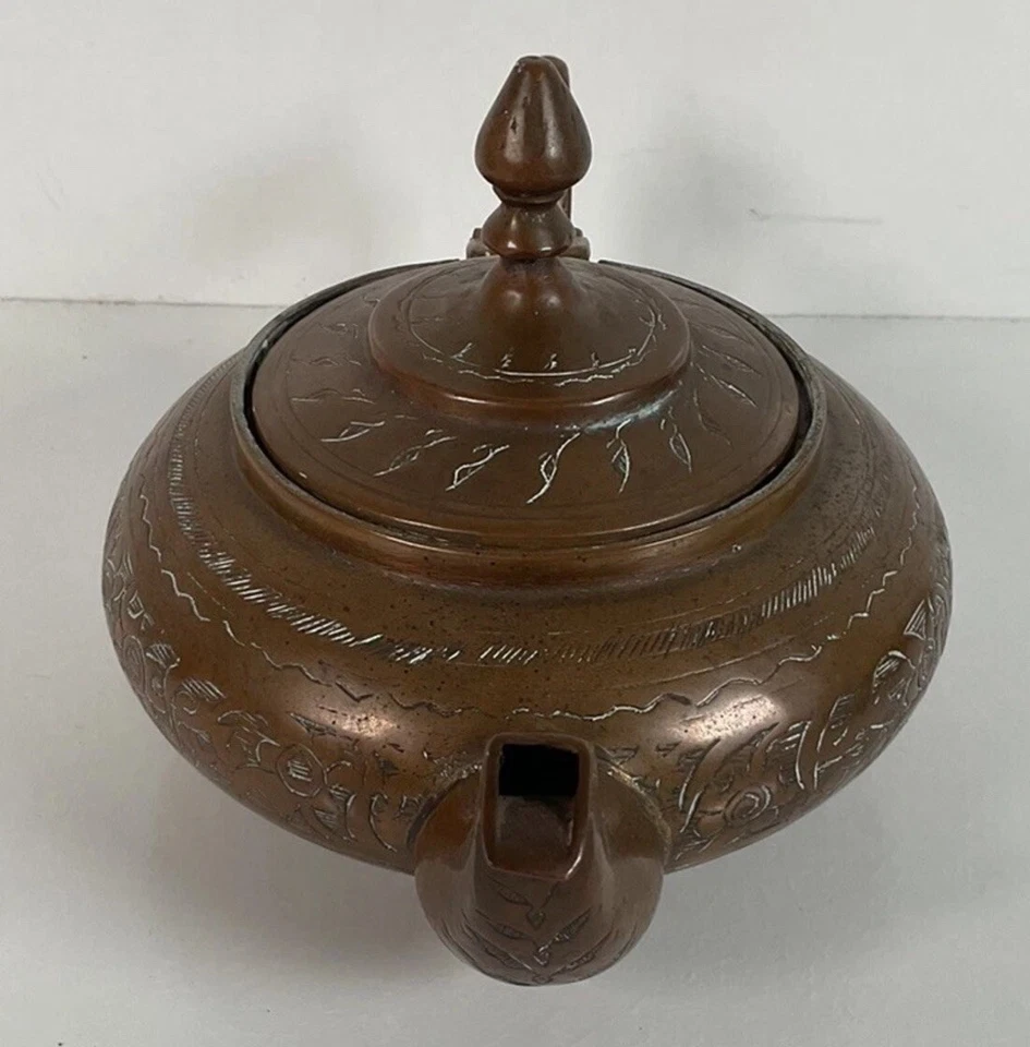 阿富汗金属厂达拉白沙瓦巴基斯坦铜茶壶 — 第 2/4 张图片